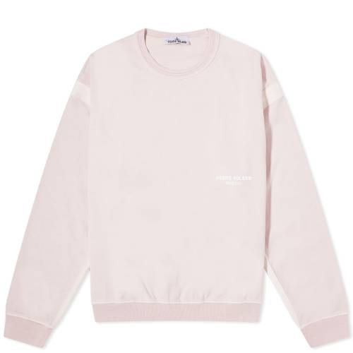 ストーンアイランド ロゴ クルー スウェット ピンク スウェットトレーナー メンズ 【 STONE ISLAND STONE ISLAND MARINA LOGO CREW SWEAT / PINK 】 メンズファッション トップス