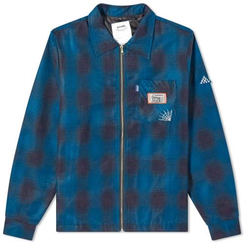 F u[ Y y DEVA STATES DEVA STATES COBWEB FLANNEL OVERSHIRT / BLUE z Yt@bV gbvX