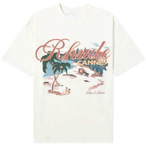 ルード Tシャツ ビンテージ ヴィンテージ 白色 ホワイト メンズ 【 RHUDE CANNES BEACH T-SHIRT / VINTAGE WHITE 】 メンズファッション トップス カットソーのサムネイル