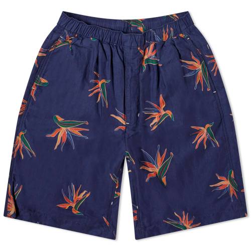 【★スーパーSALE★6/11深夜2時迄】ナナミカ アロハ ショーツ ハーフパンツ 紺色 ネイビー メンズ 【 NANAMICA CUPRA HEMP ALOHA SHORTS / NAVY 】 メンズファッション トップス