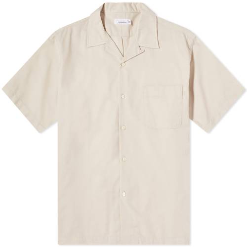 ii~J X[u i`  Y y NANAMICA SHORT SLEEVE OPEN COLLAR PANAMA SHIRT / NATURAL z Yt@bV gbvX