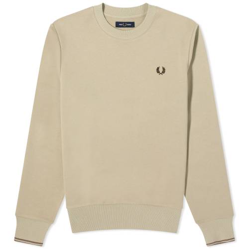 フレッドペリー クルー スウェット ウォーム 灰色 グレー スウェットトレーナー & メンズ 【 FRED PERRY FRED PERRY CREW SWEAT / WARM GREY & BRICK 】 メンズファッション トップス