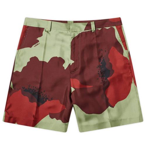 ヴァレンティノ メンズ 【 VALENTINO FLOWER PRINT SHORT / MENTA ROSSO RUBIN 】 メンズファッション ズボン パンツ