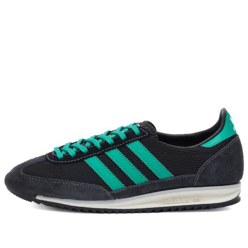 アディダス コア 黒色 ブラック コート 緑 グリーン & スニーカー レディース 【 ADIDAS SL 72 OG W / CORE BLACK SEMI COURT GREEN & 】