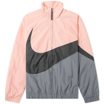 ナイキ NIKE スウッシュ スウォッシュ ウーブン 黒 ブラック GAZE, & 【 SWOOSH WOVEN BLACK BIG JACKET PINK DARK GREY 】 メンズファッション コート ジャケット 送料無料