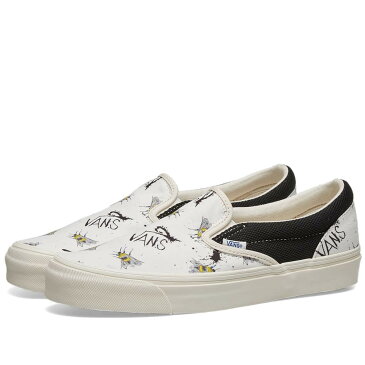 VANS VAULT バンズ スリッポン 白 ホワイト & スニーカー 【 SLIPON WHITE X RALPH STEADMAN BEE OG LX OFF BLACK 】 メンズ 送料無料