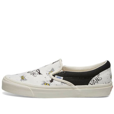 VANS VAULT バンズ スリッポン 白 ホワイト & スニーカー 【 SLIPON WHITE X RALPH STEADMAN BEE OG LX OFF BLACK 】 メンズ 送料無料