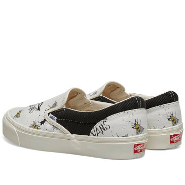 VANS VAULT バンズ スリッポン 白 ホワイト & スニーカー 【 SLIPON WHITE X RALPH STEADMAN BEE OG LX OFF BLACK 】 メンズ 送料無料