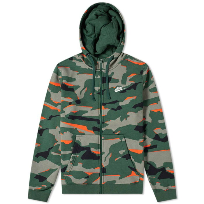 ナイキ NIKE クラブ & 【 NSW CAMO CLUB HOODY FIR WHITE 】 メンズファッション トップス パーカー 送料無料