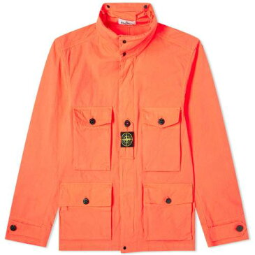 STONE ISLAND フィールド 橙 オレンジ 赤 レッド 【 FIELD ORANGE RED STONE ISLAND CORDURA JACKET 】 メンズファッション コート ジャケット