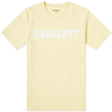 カーハート ダブリューアイピー CARHARTT WIP カレッジ Tシャツ 白 ホワイト & 【 WHITE CARHARTT WIP COLLEGE TEE FRESCO 】 メンズファッション トップス Tシャツ カットソー