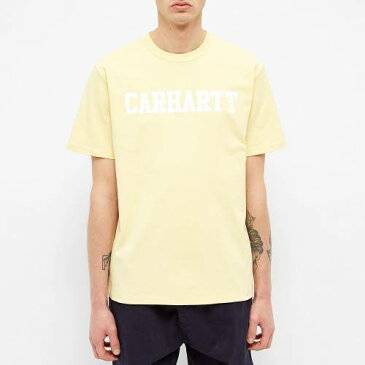 カーハート ダブリューアイピー CARHARTT WIP カレッジ Tシャツ 白 ホワイト & 【 WHITE CARHARTT WIP COLLEGE TEE FRESCO 】 メンズファッション トップス Tシャツ カットソー