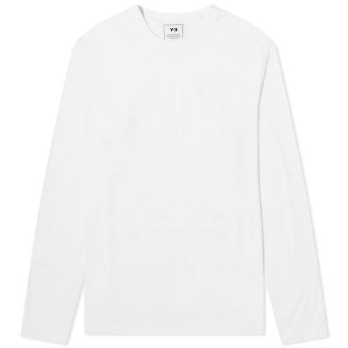 アディダス アディダス ワイスリー スリーブ クラシック ロゴ Tシャツ コア 白色 ホワイト 長袖 メンズ 【 Y-3 LONG SLEEVE CLASSIC CHEST LOGO T-SHIRT / CORE WHITE 】 メンズファッション トップス カットソー