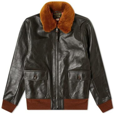 THE REAL MCCOYS フライト 茶 ブラウン MCCOY'S 【 FLIGHT BROWN THE REAL MCCOYS TYPE ANJ3A JACKET SEAL 】 メンズファッション コート ジャケット