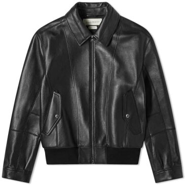 アレキサンダーマックイーン ALEXANDER MCQUEEN レザー 黒 ブラック 【 BLACK ALEXANDER MCQUEEN LEATHER BOMBER JACKET 】 メンズファッション コート ジャケット