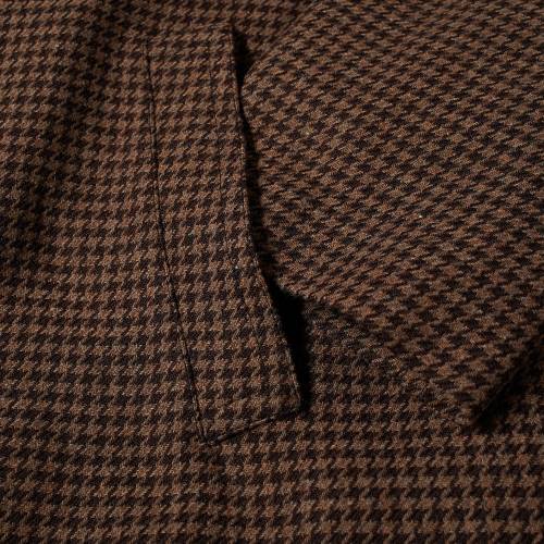 BALENCIAGA 茶 ブラウン 【 BROWN BALENCIAGA HOUNDSTOOTH CAR COAT 】 メンズファッション コート ジャケット