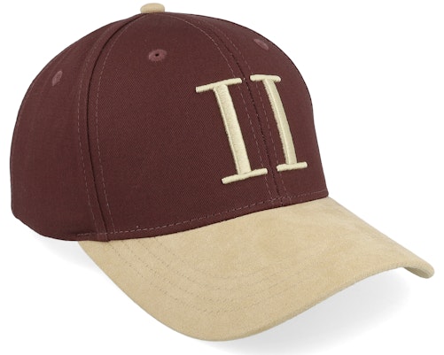 Les Deux 【 Baseball Cap Contrast Suede Ii Dark Burgundy/Sand Adjustable - 】 ベースボール キャップ 帽子 スエード・スウェード バッグ 小物 ブランド雑貨 帽子 メンズ帽子 キャップ