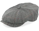 ステットソン Stetson 【 Hatteras Silk Black Herringbone Flat Cap - Black 】 黒色 ブラック キャップ 帽子 バッグ 小物 ブランド雑貨 帽子 メンズ帽子 キャップ 黒色 ブラック