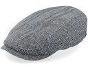 ステットソン Stetson 【 Driver Cap Silk Black Herringbone Flat Cap - 】 キャップ 帽子 黒色 ブラック バッグ 小物 ブランド雑貨 帽子 メンズ帽子 キャップ