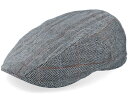 ステットソン Stetson 【 Ivy Cap Silk Black Herringbone Flat Cap - 】 キャップ 帽子 黒色 ブラック バッグ 小物 ブランド雑貨 帽子 メンズ帽子 キャップ