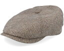 ステットソン Stetson 【 6-Panel Cap Silk Brown Herringbone Flat Cap - 】 キャップ 帽子 茶色 ブラウン バッグ 小物 ブランド雑貨 帽子 メンズ帽子 キャップ