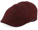 【★スーパーSALE★6/11午前2時迄】ステットソン Stetson 【 Texas Wool Herringbone Red Flat Cap - 】 テキ...