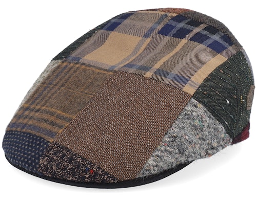 Mjm Hats 【 Country Wool Mix Patch/Leather Brown Flatcap - 】 カントリー 茶色 ブラウン バッグ 小物 ブランド雑貨 帽子 メンズ帽子 キャップ