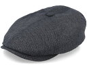 ステットソン Stetson 【 6-Panel Cap Silk Charcoal/Black Flat Cap - 】 キャップ 帽子 バッグ 小物 ブランド雑貨 帽子 メンズ帽子 キャップ