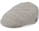 【★スーパーSALE★6/11午前2時迄】Cth Ericson 【 Edward Moon Houndstooth Brown Flat Cap - 】 茶色...
