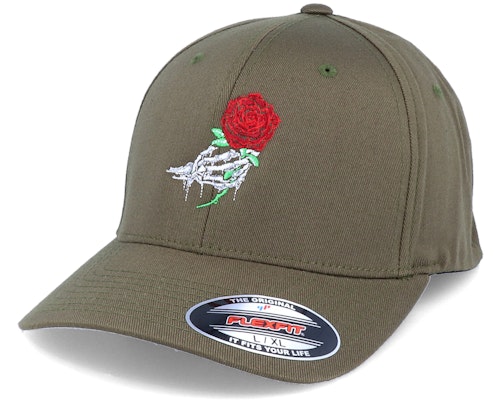 アイコニック Iconic 【 Bones And Rose Olive Flexfit - 】 Rose ローズ olive オリーブ バッグ 小物 ブランド雑貨 帽子 メンズ帽子 キャップ