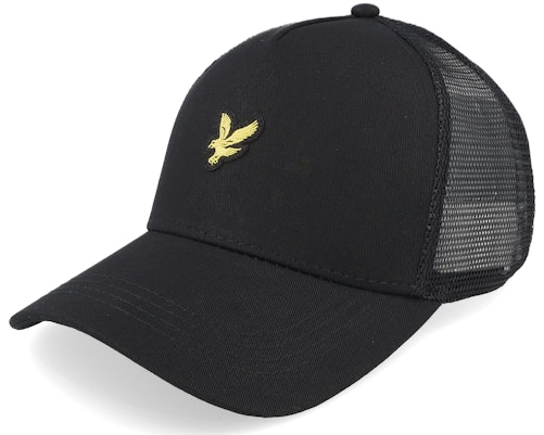Snap Back Cap Jet Black A-Frame Trucker - Lyle & Scott