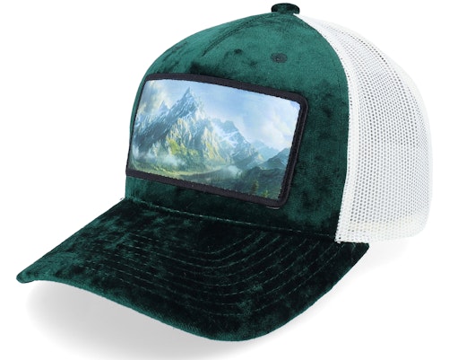 Calza Pennello 【 Big Mountains & Landscape Velvet Green/Ivory A-Frame Trucker - 】 トラッカー バッグ 小物 ブランド雑貨 帽子 メンズ帽子 キャップ