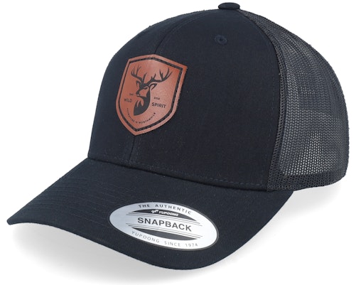 Wild Spirit 【 Brown Deer Shield Patch Black Trucker - 】 茶色 ブラウン 黒色 ブラック トラッカー バッグ 小物 ブランド雑貨 帽子 メンズ帽子 キャップ