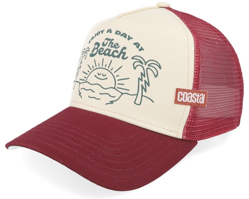 【★Fashion THE SALE★7/12午前10時迄】Coastal 【 Beach Day Offwhite/Burgundy A-Frame Trucker - 】 トラッカー バッグ 小物 ブランド雑貨 帽子 メンズ帽子 キャップ 【★Fashion THE SALE★7/12午前10時迄】Coastal 【 Beach Day Offwhite/Burgundy A-Frame Trucker - 】 トラッカー バッグ 小物 ブランド雑貨 帽子 メンズ帽子 キャップ
