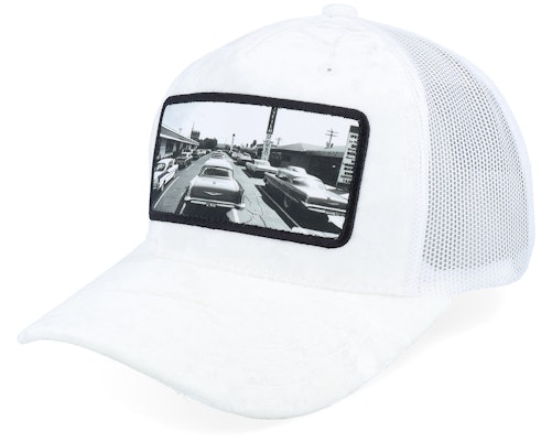 Calza Pennello 【 50S Classic Cars Velvet White A-Frame Trucker - 】 クラシック 白色 ホワイト トラッカー バッグ 小物 ブランド雑貨 帽子 メンズ帽子 キャップ