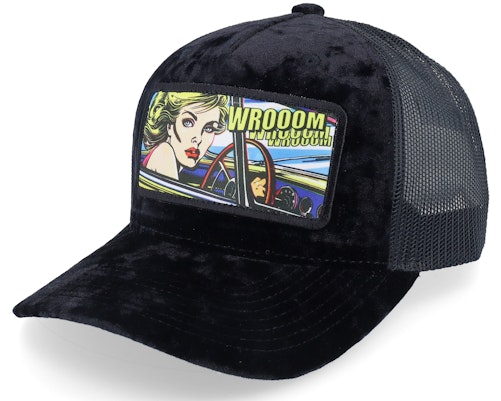 【★スーパーSALE★6/11午前2時迄】Calza Pennello 【 Girl Driving Pop Art Velvet Black A-Frame Trucker - Black 】 アート 黒色 ブラック トラッカー バッグ 小物 ブランド雑貨 帽子 メンズ帽子 キャップ 黒色 ブラック 【★スーパーSALE★6/11午前2時迄】Calza Pennello 【 Girl Driving Pop Art Velvet Black A-Frame Trucker - Black 】 アート 黒色 ブラック トラッカー バッグ 小物 ブランド雑貨 帽子 メンズ帽子 キャップ 黒色 ブラック