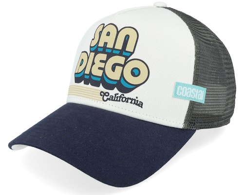 【Coastal Hft San Diego Brown/White/Navy A-Frame Trucker - Coastal】トラッカー