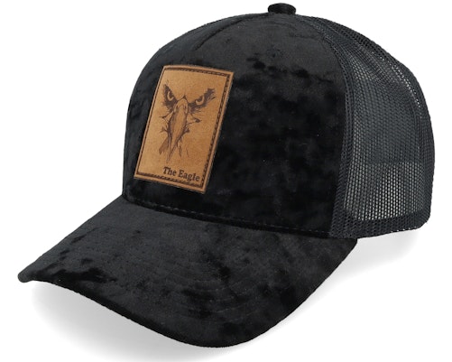 アイコニック Iconic 【 Eagle Face Engraved Patch Velvet Black Trucker - 】 黒色 ブラック トラッカー バッグ 小物 ブランド雑貨 帽子 メンズ帽子 キャップ