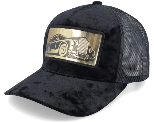 Calza Pennello 【 Luxury Car Gold Patch Velvet Black A-Frame Trucker - 】 ゴールド 黒色 ブラック トラッカー バッグ 小物 ブランド雑貨 帽子 メンズ帽子 キャップ