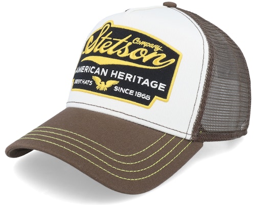 ステットソン Stetson 【 American Heritage Brown/White Trucker - 】 トラッカー バッグ 小物 ブランド雑貨 帽子 メンズ帽子 キャップ