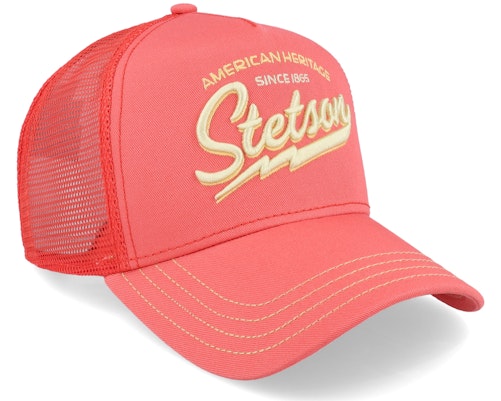 【★スーパーSALE★6/11午前2時迄】ステットソン Stetson 【 American Heritage Classic Salmon Trucker - Red 】 クラシック トラッカー バッグ 小物 ブランド雑貨 帽子 メンズ帽子 キャップ Red 赤・レッド