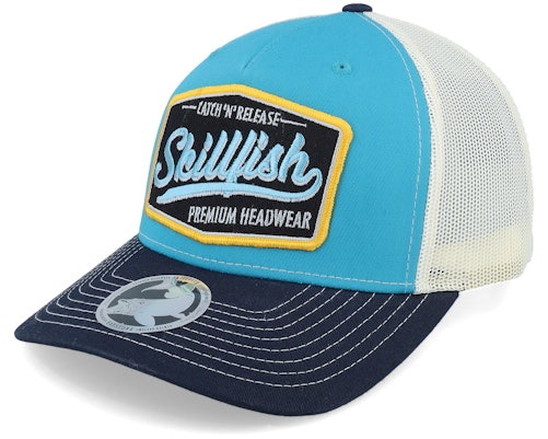 Skillfish 【 Premium Fishing 112Fp Tri Blue Teal/Birch/Navy Trucker - 】 Premium プレミアム 青色 ブルー トラッカー バッグ 小物 ブランド雑貨 帽子 メンズ帽子 キャップ
