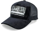 【★スーパーSALE★6/11午前2時迄】Public Domain 【 Last Supper Black Velvet Trucker - Black 】 黒色 ブラック トラッカー バッグ 小物 ブランド雑貨 帽子 メンズ帽子 キャップ 黒色 ブラック(4)