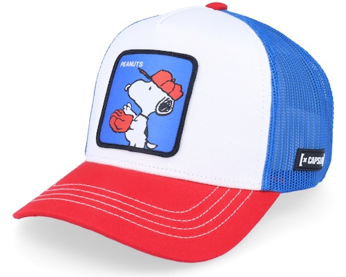 Capslab 【 Peanuts Snoopy White/Blue/Red Trucker - 】 トラッカー バッグ 小物 ブランド雑貨 帽子 メンズ帽子 キャップ