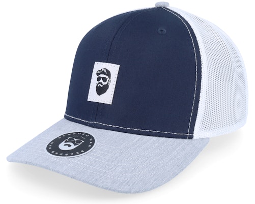 Bearded Man 【 Cap Man Woven 112 Tri Navy/White/Heather Grey Trucker - 】 キャップ 帽子 Woven ウーブン 灰色 グレー トラッカー バッグ 小物 ブランド雑貨 帽子 メンズ帽子 キャップ