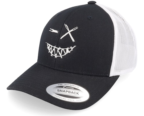 アイコニック Iconic 【 Crazy Smiley Retro 2 Tone Black/White Trucker - 】 クレイジー レトロ トラッカー バッグ 小物 ブランド雑貨 帽子 メンズ帽子 キャップ