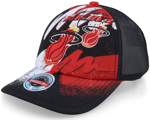 Miami Heat Hyper Black Trucker - Mitchell & Ness