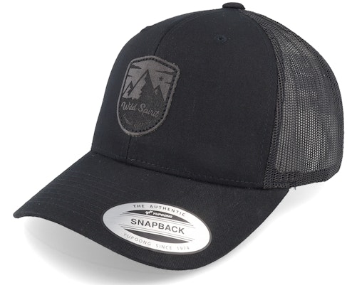 Wild Spirit 【 Shield Peak Retro Black Trucker - 】 レトロ 黒色 ブラック トラッカー バッグ 小物 ブランド雑貨 帽子 メンズ帽子 キャップ