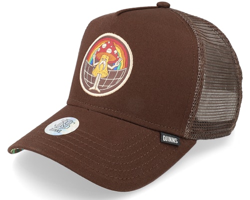 Djinns 【 Hft Cap Peace & Harmony Brown Trucker - 】 キャップ 帽子 茶色 ブラウン トラッカー バッグ 小物 ブランド雑貨 帽子 メンズ帽子 キャップ