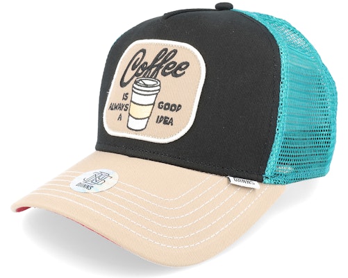 【★スーパーSALE★9/11深夜2時迄】Djinns 【 Food Coffee Black/Turquoise Trucker - 】 トラッカー バッグ 小物 ブランド雑貨 帽子 メンズ帽子 キャップ